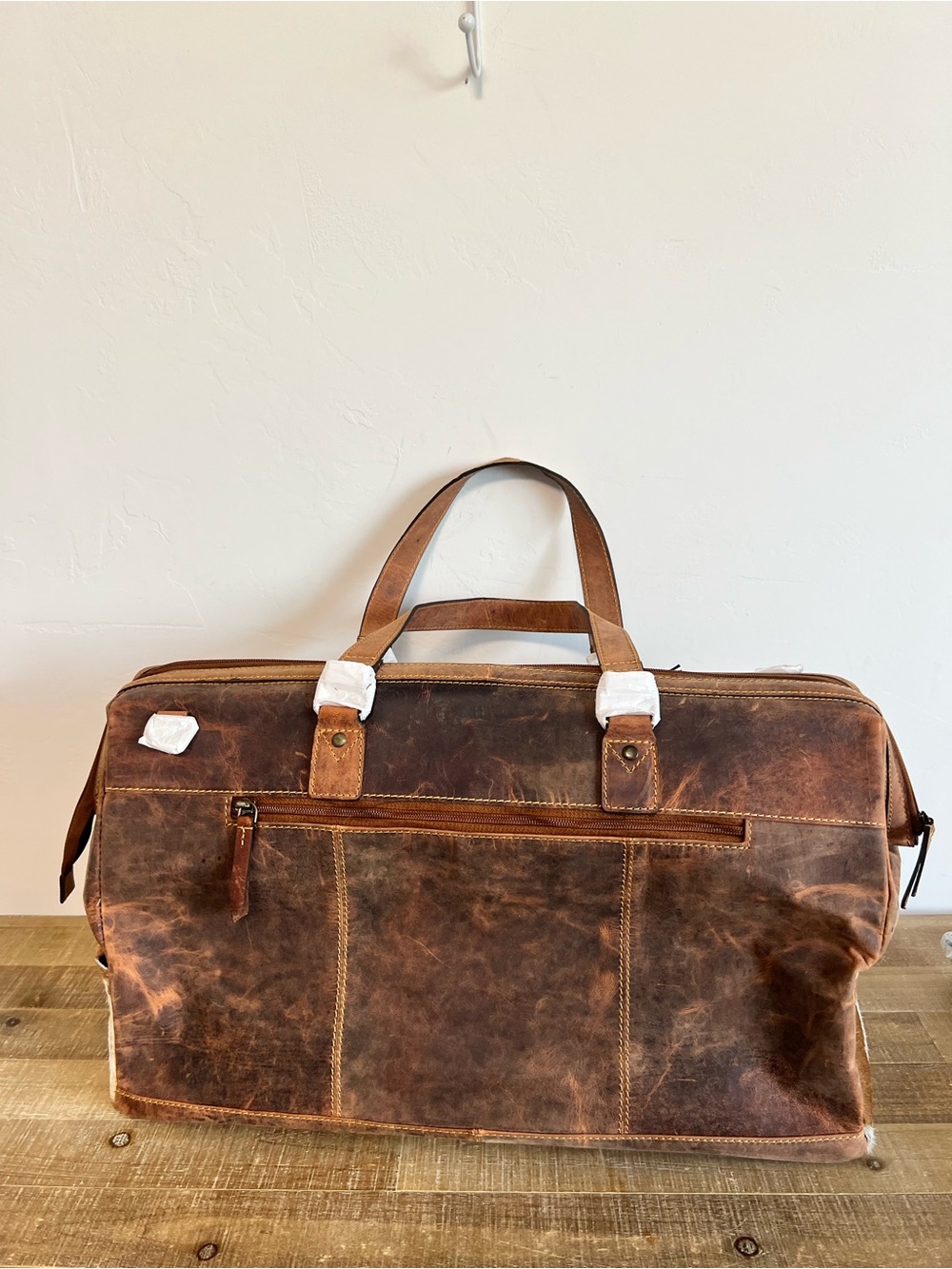 Myra Bag Cowhide Leather Duffle Bag Western Weekender Travel Carry On NWT - Picture 12 of 15